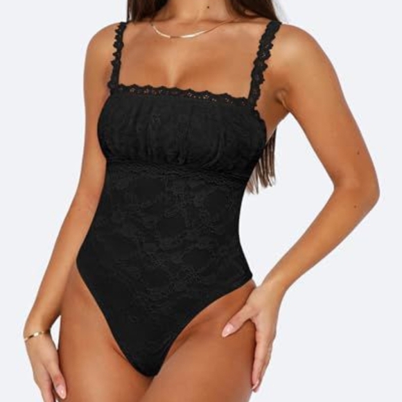 Black Cut-Out Ruched Sleeveless Bodysuit, Goint Out, New, L - Picture 2 of 3